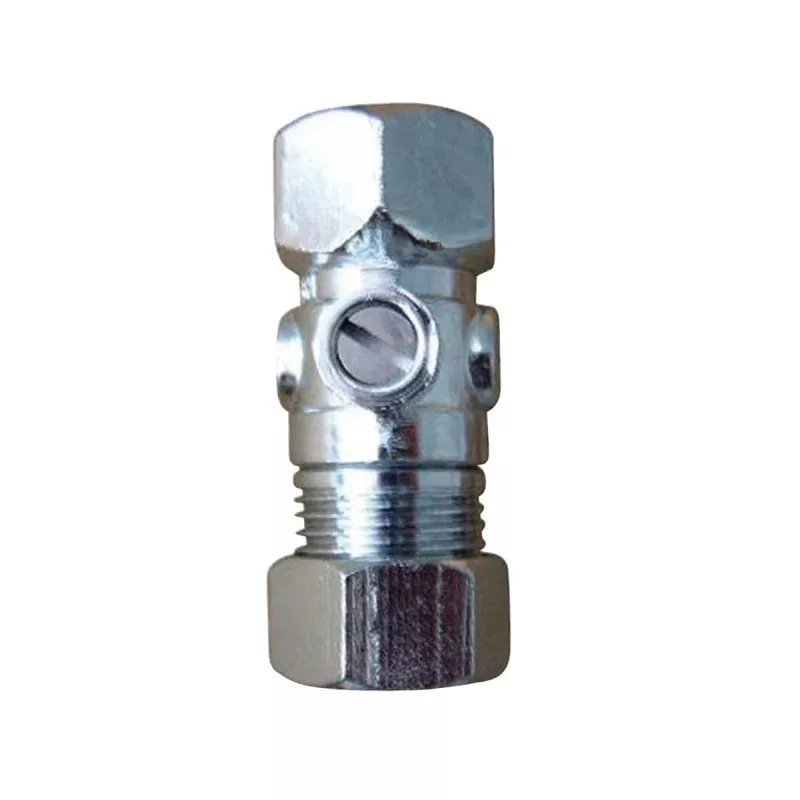 1/2" FIP x 1/2" O.D. Comp Straight Shut Off Valve in Polished Chrome