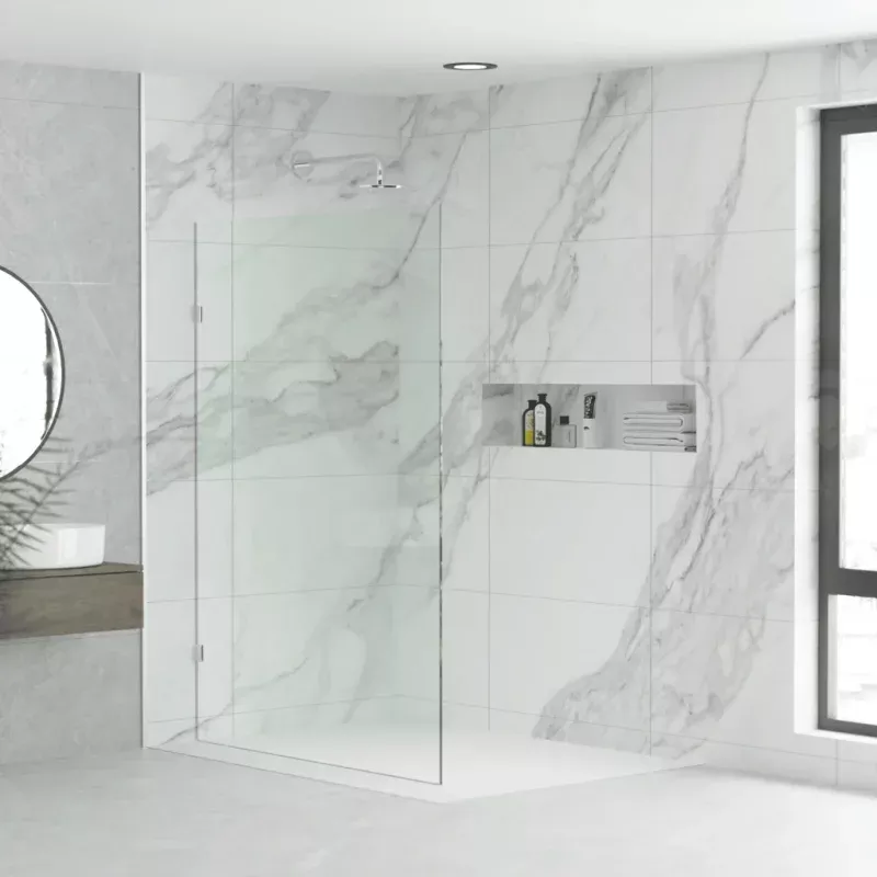 10mm Frameless walk-in panel Shower Screen