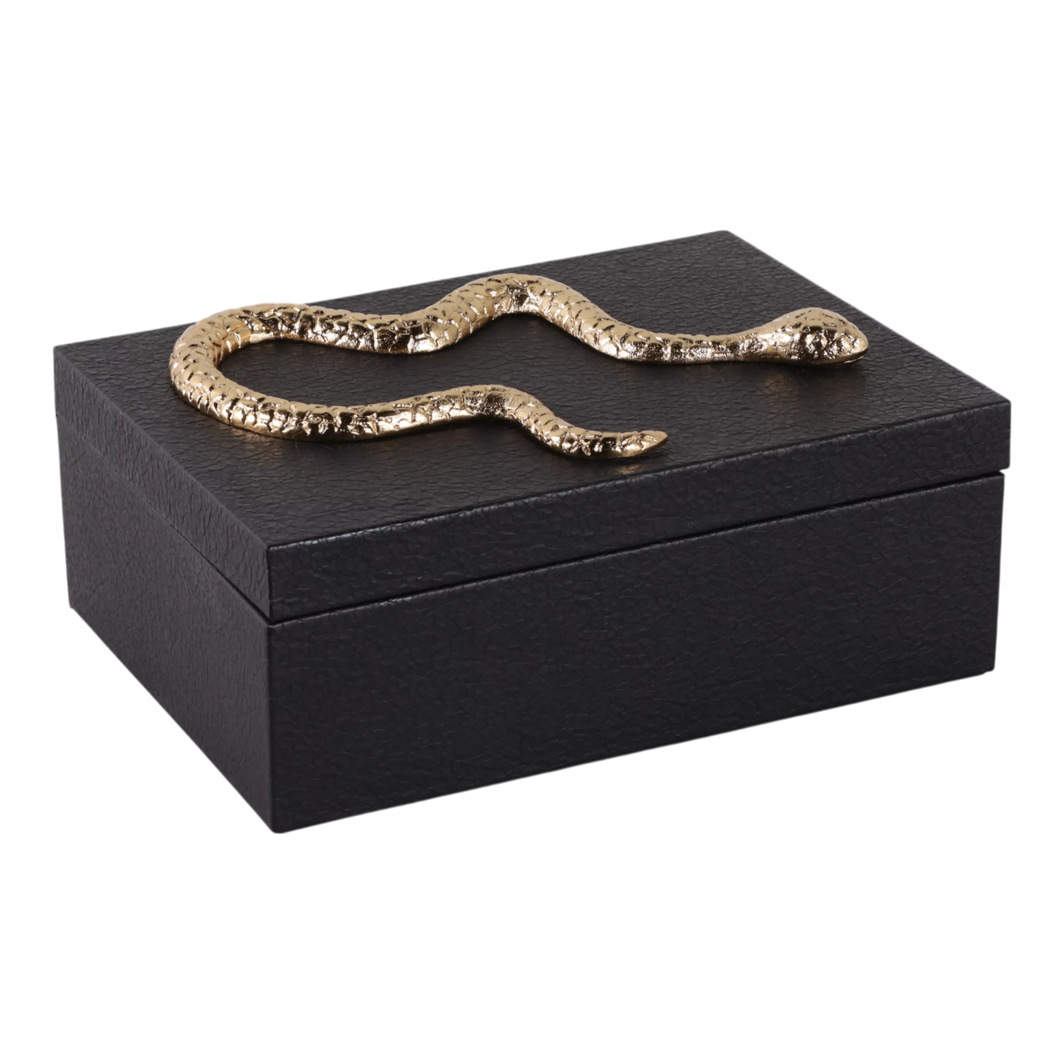 11x8" Faux Leather Snake Box