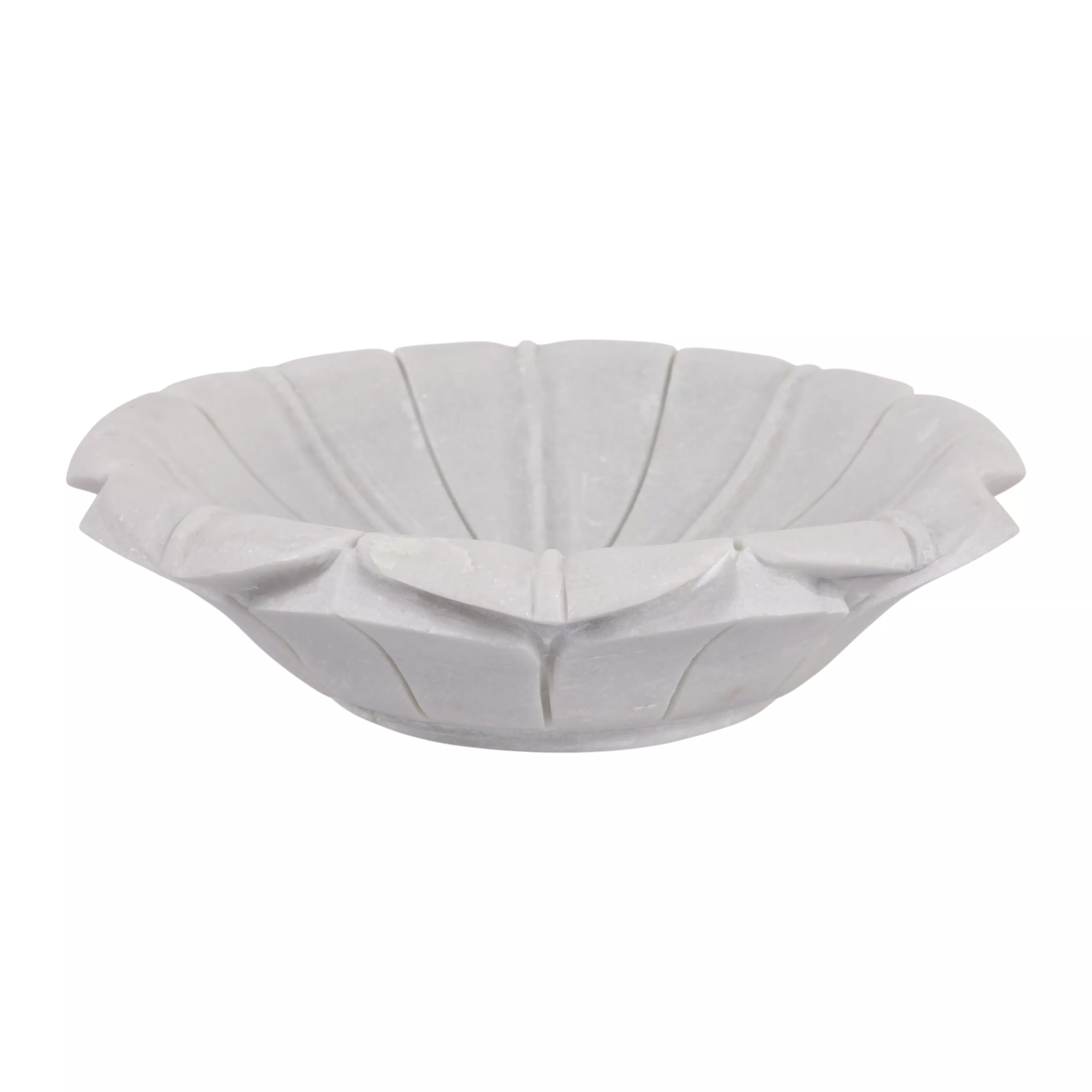 12" Flower Shaped Marble Bowl