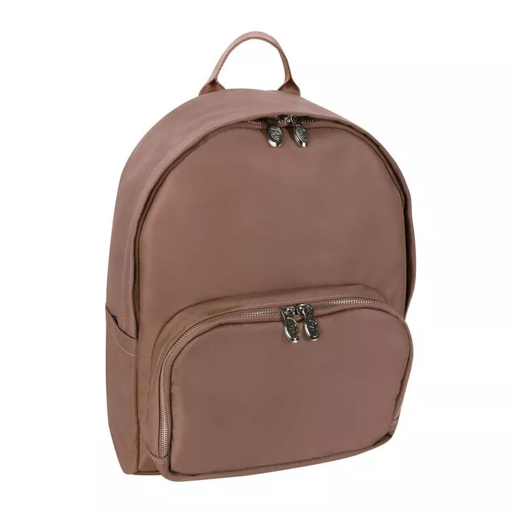 15 Classic U Shape Nylon Laptop Backpack Khaki