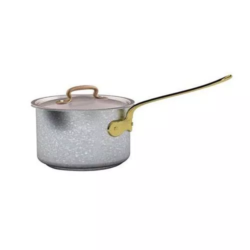 1965 Vintage Stainless Steel Sauce Pot with Lid, 1 Handle by Sambonet
