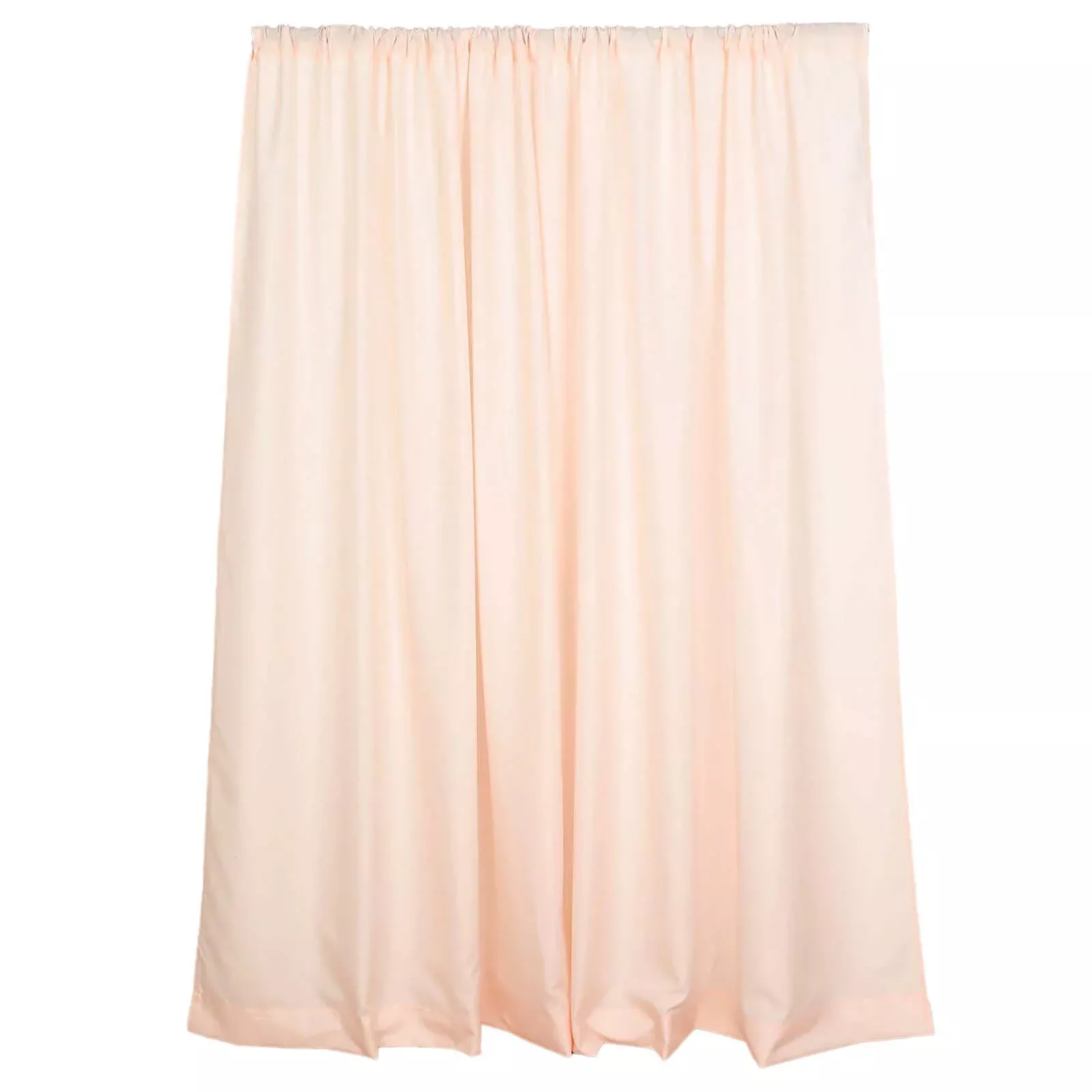 2 Pack 5ftx8ft Blush Polyester Backdrop Drape Curtains With Rod Pockets, Event Divider Panels 130GSM