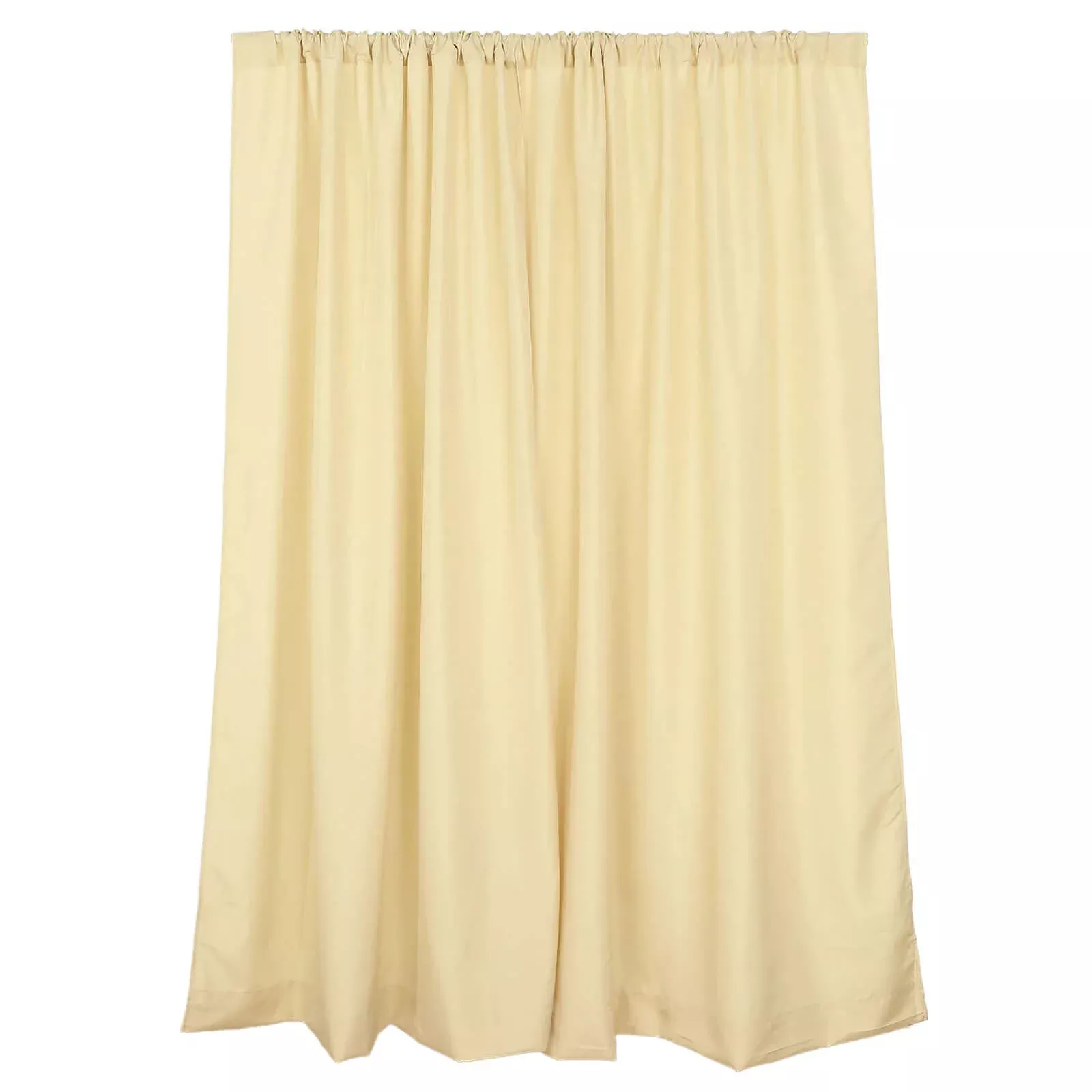 2 Pack 5ftx8ft Champagne Polyester Backdrop Drape Curtains With Rod Pockets, Event Divider Panels 130GSM