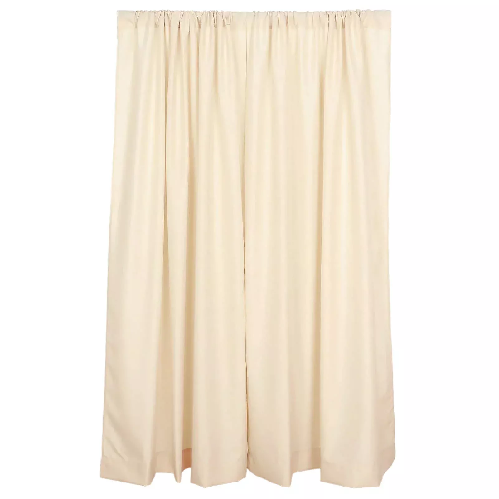 2 Pack 5ftx8ft Nude Polyester Backdrop Drape Curtains With Rod Pockets, Event Divider Panels 130GSM