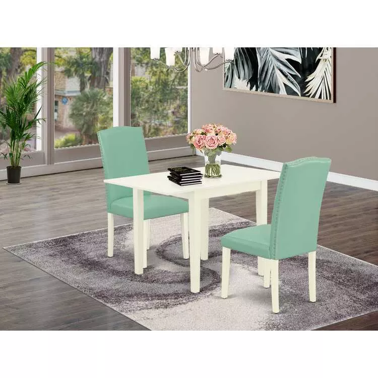 3-Piece Dining Set - Parsons Chairs & Drop Leaf Table