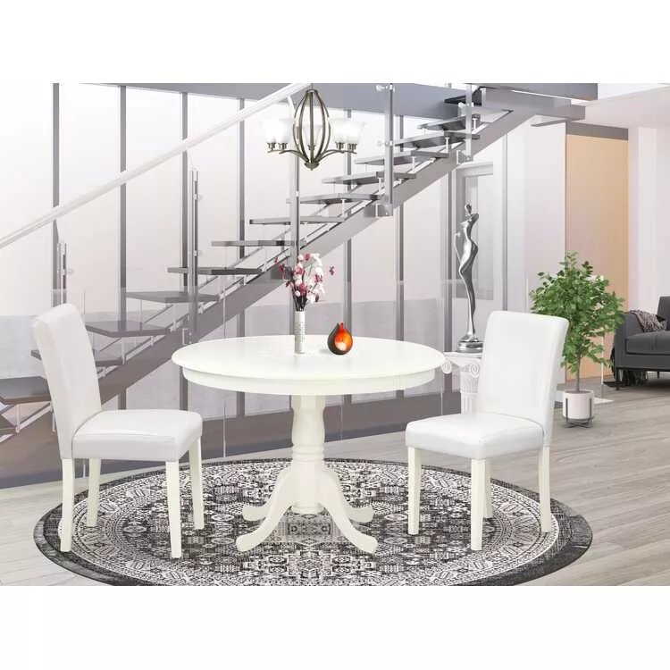 3-Piece Kitchen Table Set - Round Table & 2 Chairs