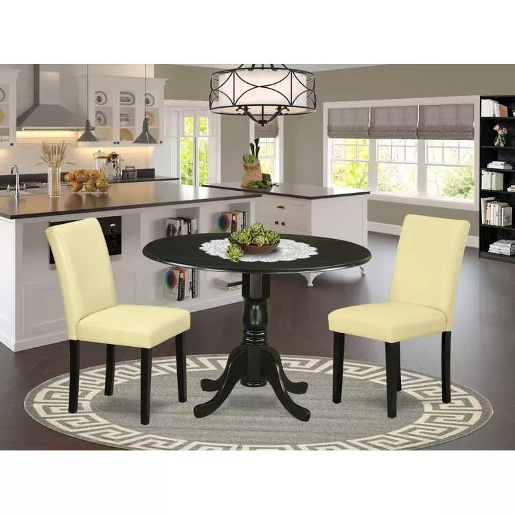 3-Piece Kitchen Table Set with Chairs - Modern Dining Set