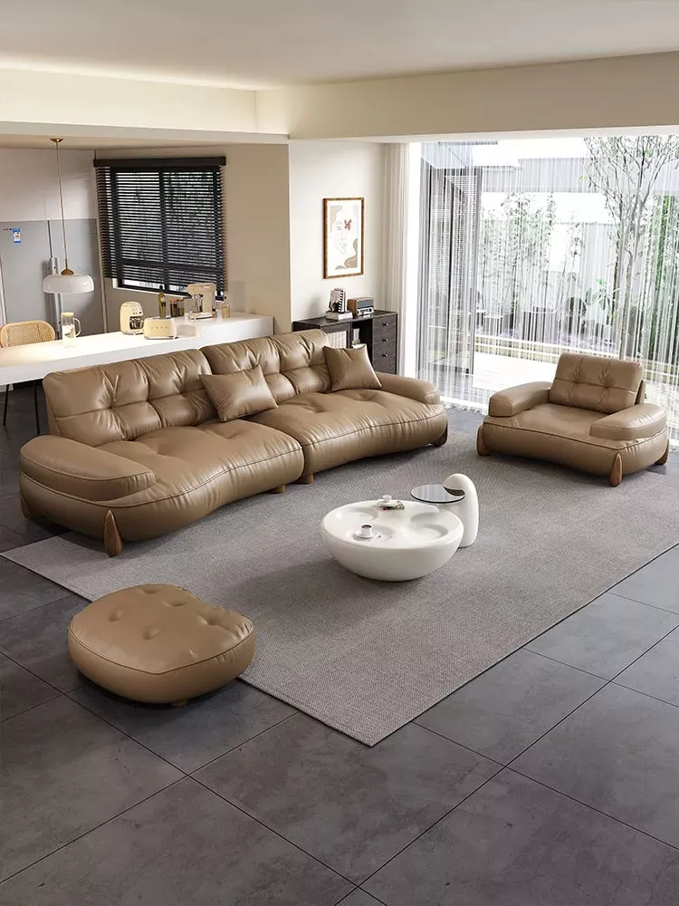 3 Piece Leather Upholstered Sofa Set