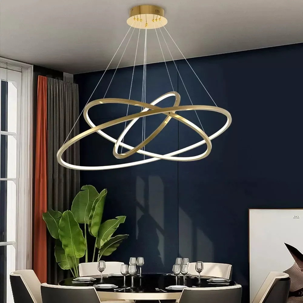 3-Ring Stylish Large LED Chandelier Light