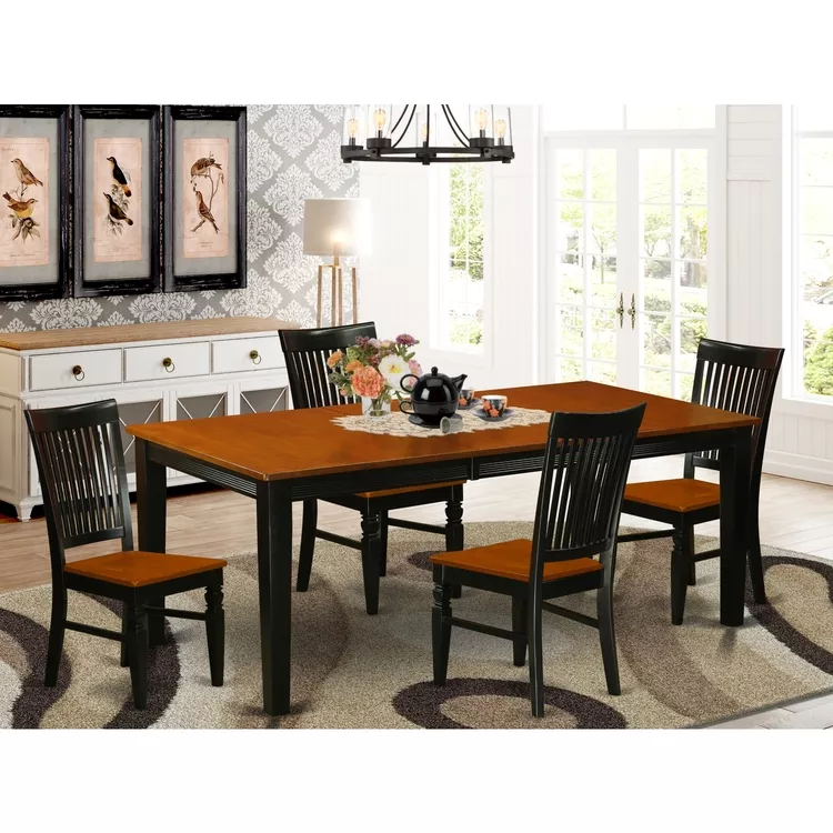 5 Piece Dining Set - Table & 4 Chairs - Kitchen Dining Room Set