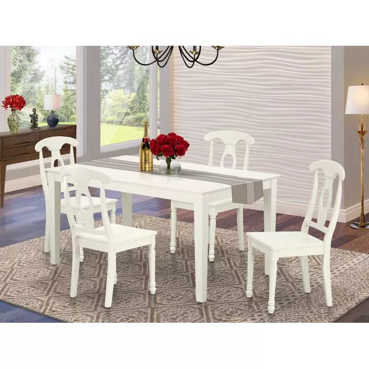 5 Piece Kitchen Table Set - Modern Dining Set for 4