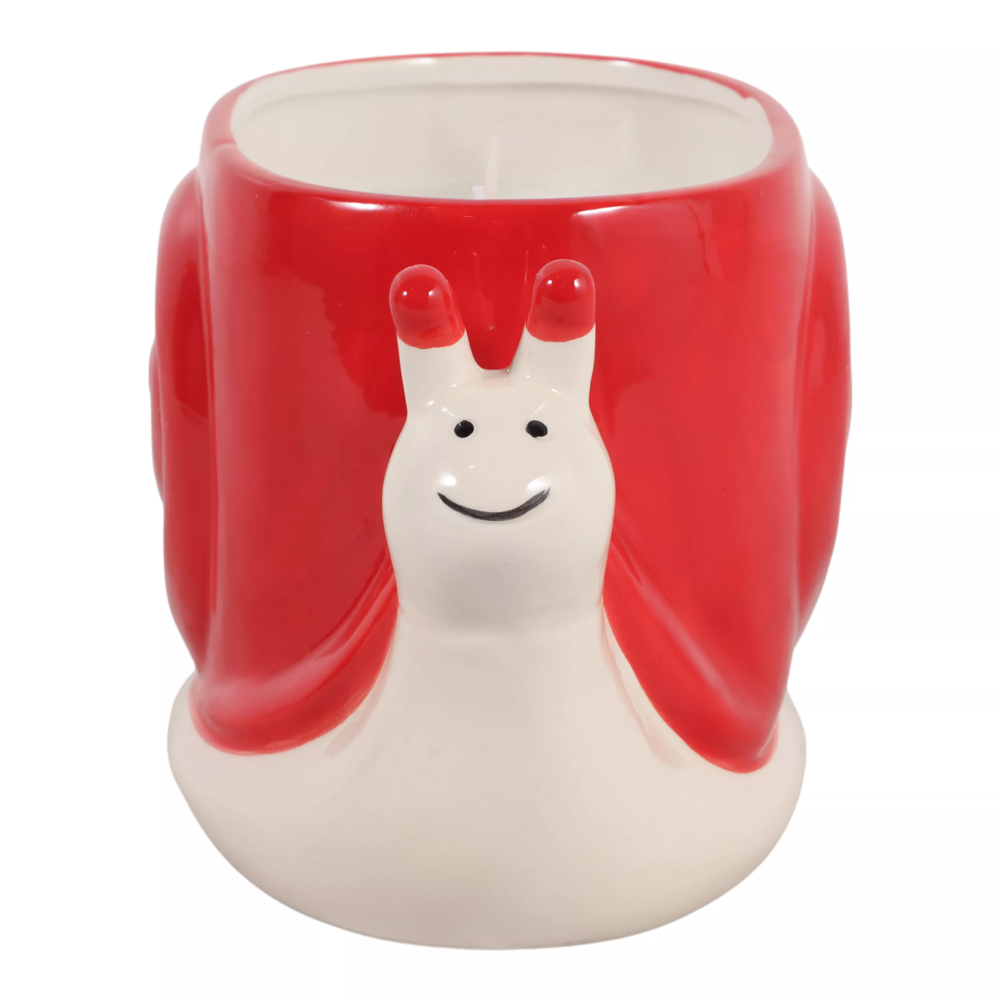 8" Red Snail Candle
