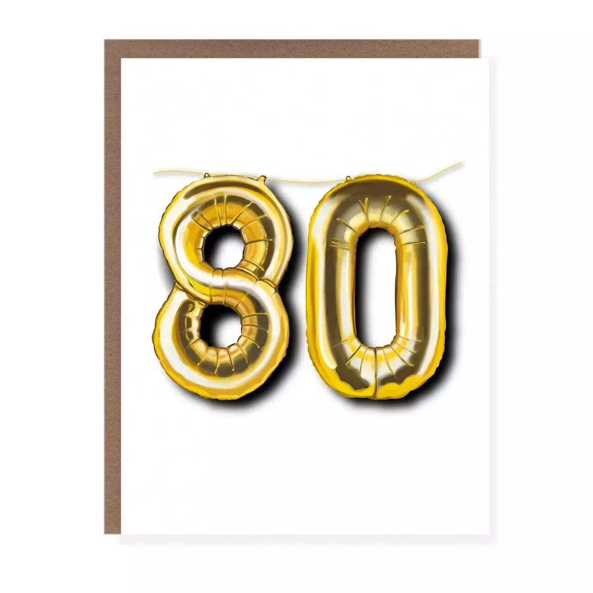 80 Balloon - Greeting Card - Birthday