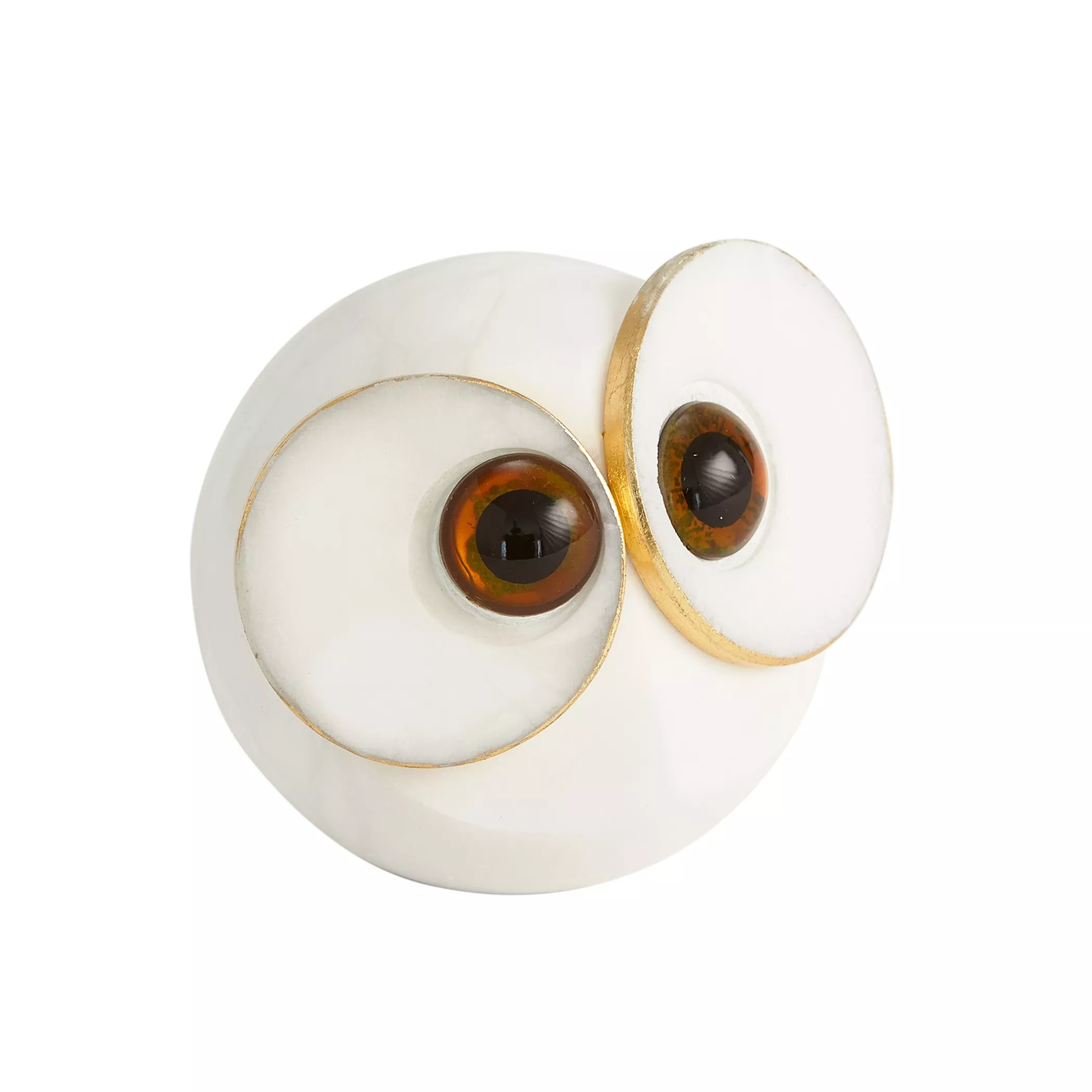 Alabaster Big Eyed Owl-Large