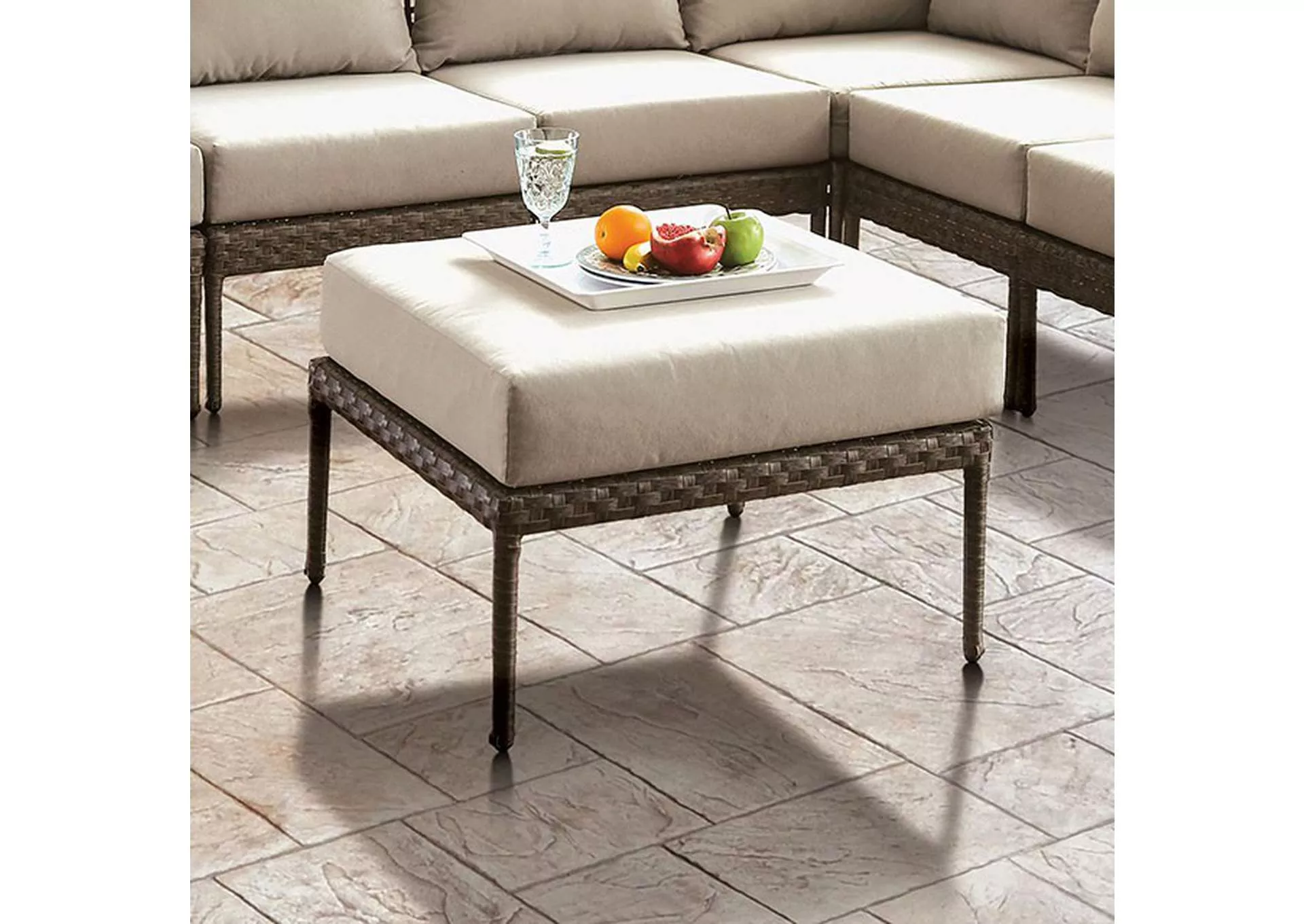 Aleisha - Patio Ottoman