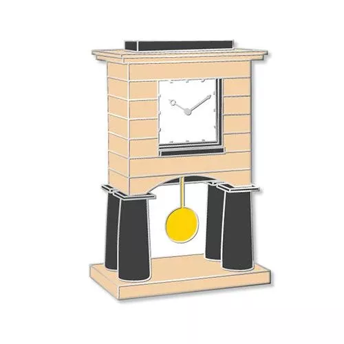Alessi Clock Pin by Michael Graves for Acme Studio