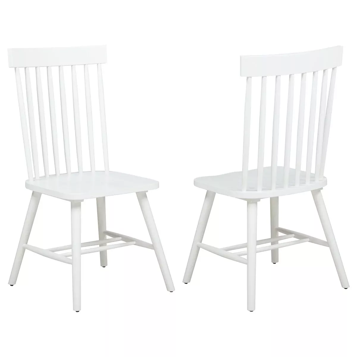 Andrews Windsor Spindle Back Dining Side Chair White (Set of 2)