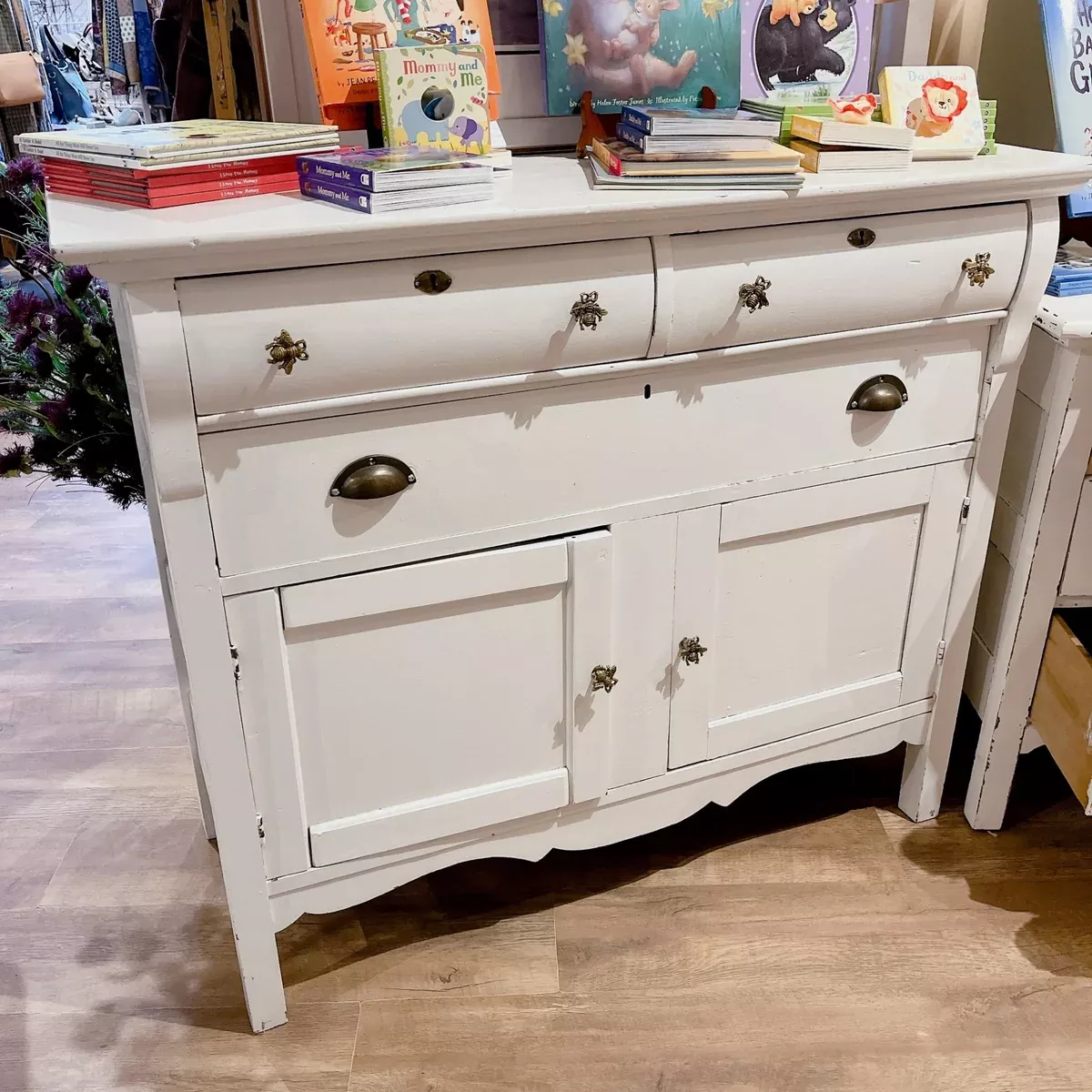 Antique Buffet with Brass Bee Knobs
