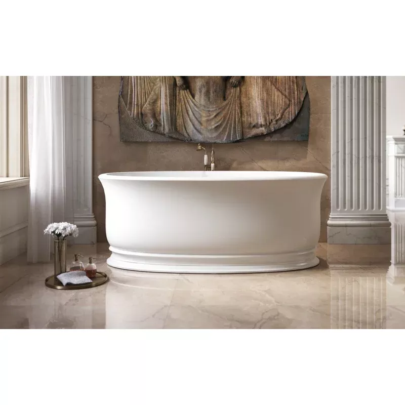 Aquatica Aphrodite-White Freestanding Solid Surface Bathtub