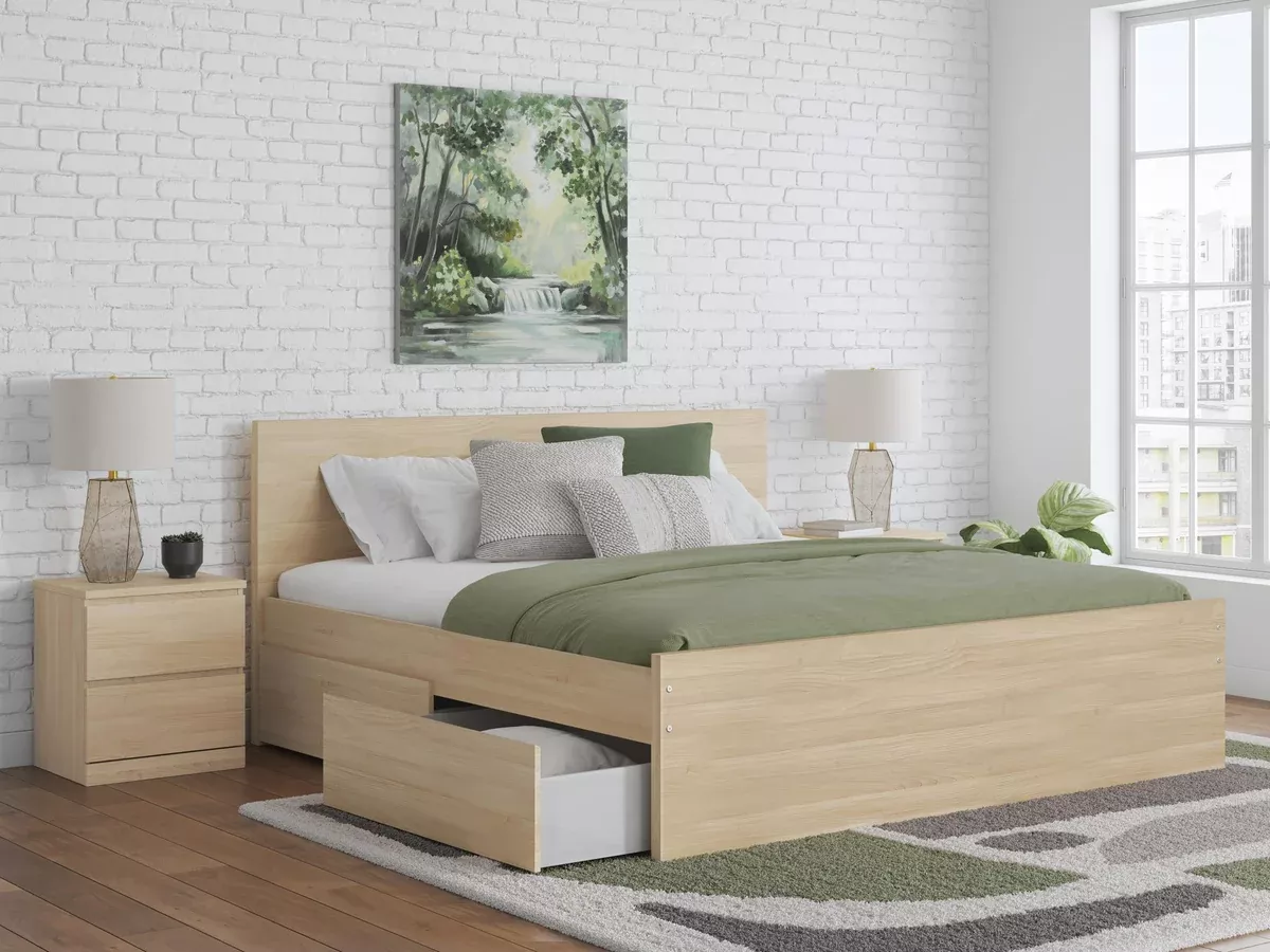 Ashley Express - Onita King Panel Platform Bed with 1 Side Storage