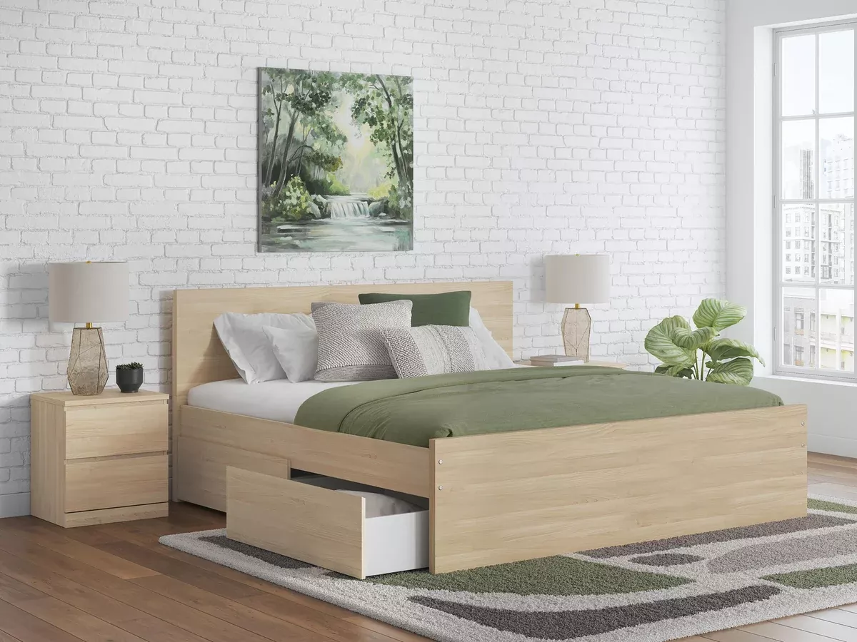 Ashley Express - Onita Queen Panel Platform Bed with 1 Side Storage