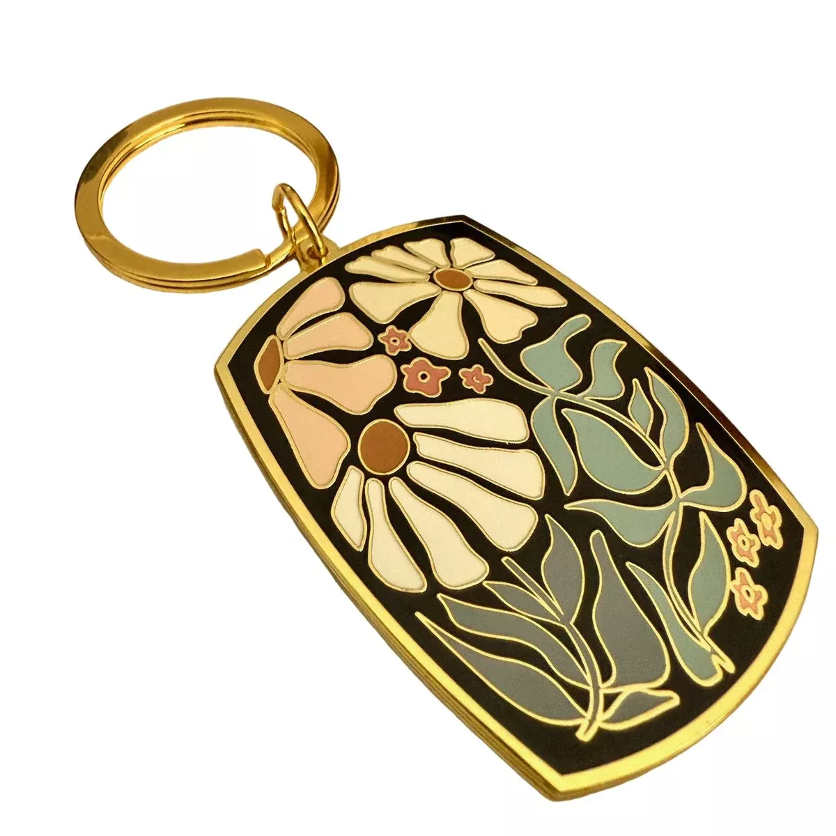 Astrid Floral Enamel Keychain