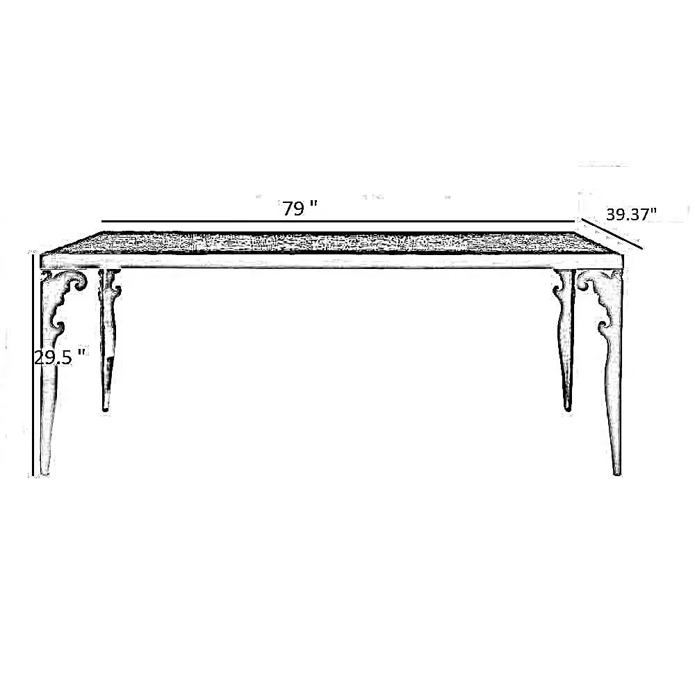 Attractive Brown Color Dining Table