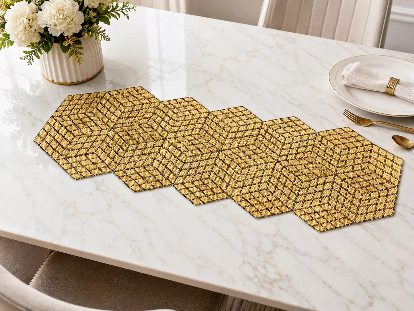 Attractive Designer Beaded Table Runner