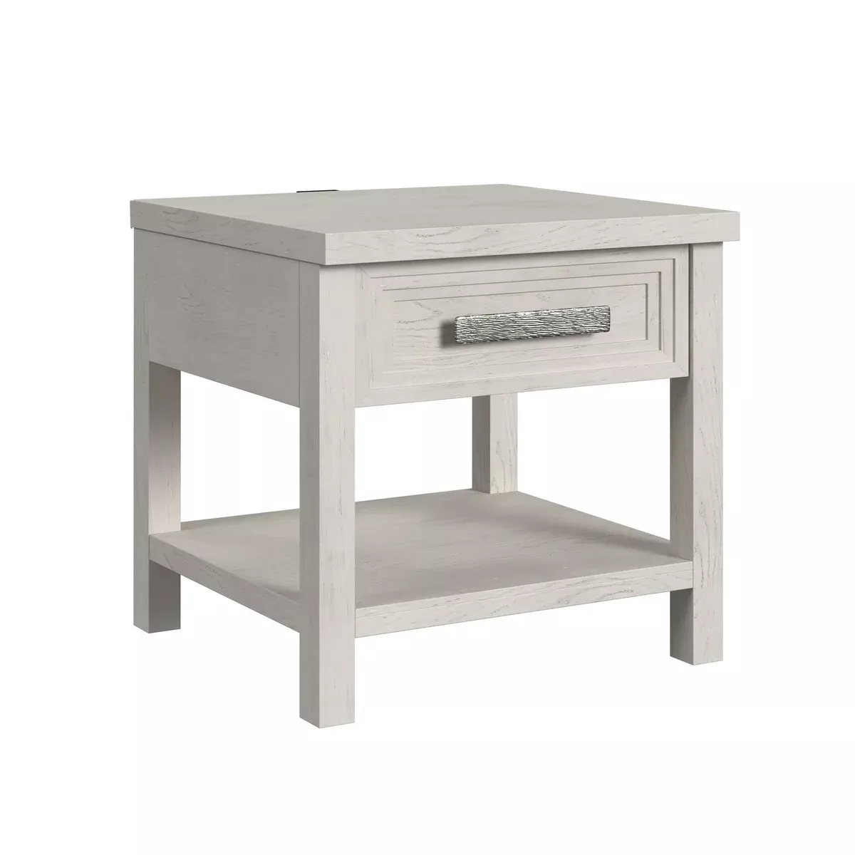 Avalanche - End Table With USB - Antique White