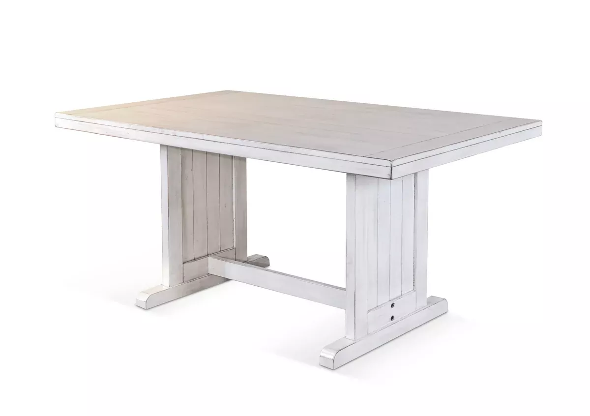 Bayside - Rectangular Wood Dining Table - Marble White