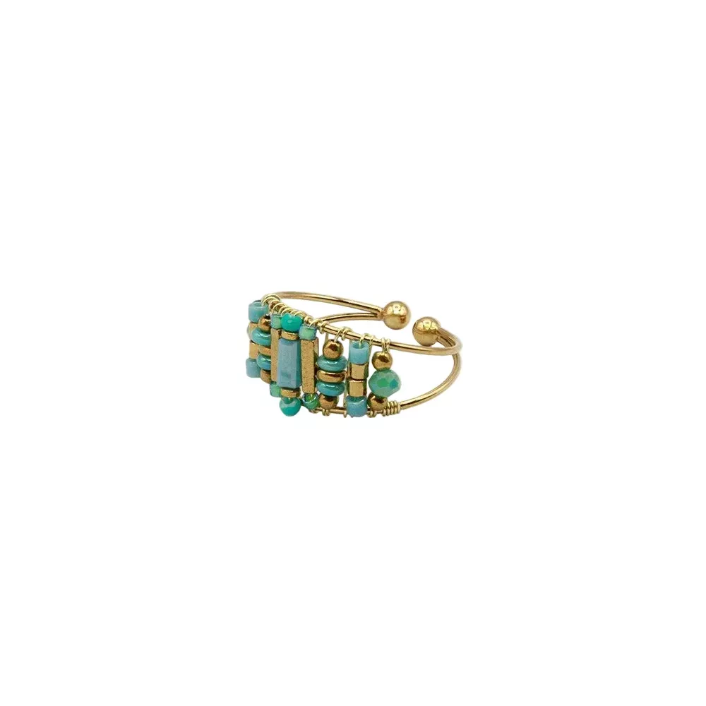 Beaded Adjustable Ring