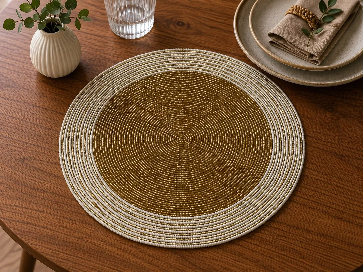 Beaded Sequin Spring Easter Placemat