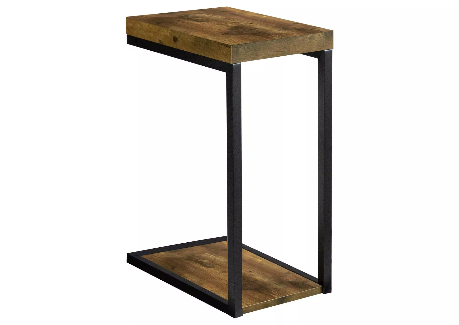Beck Engineered Wood C-Shape Sofa Side Table Antique Nutmeg