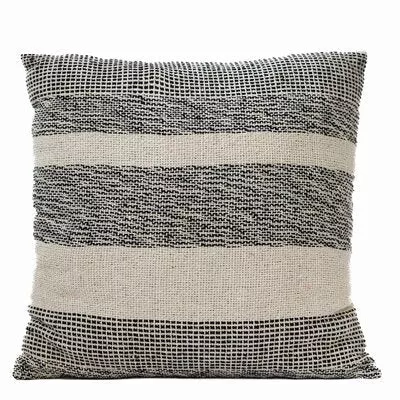 Black & Beige Striped Cushion