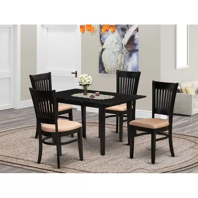 Black Kitchen Dining Set 5-Pc