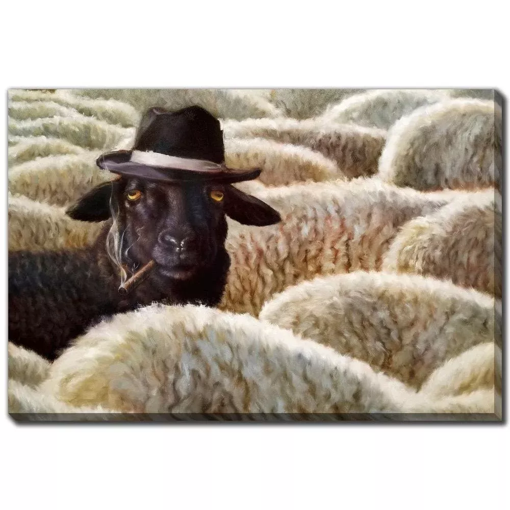 The Black Sheep - Printed Canvas
