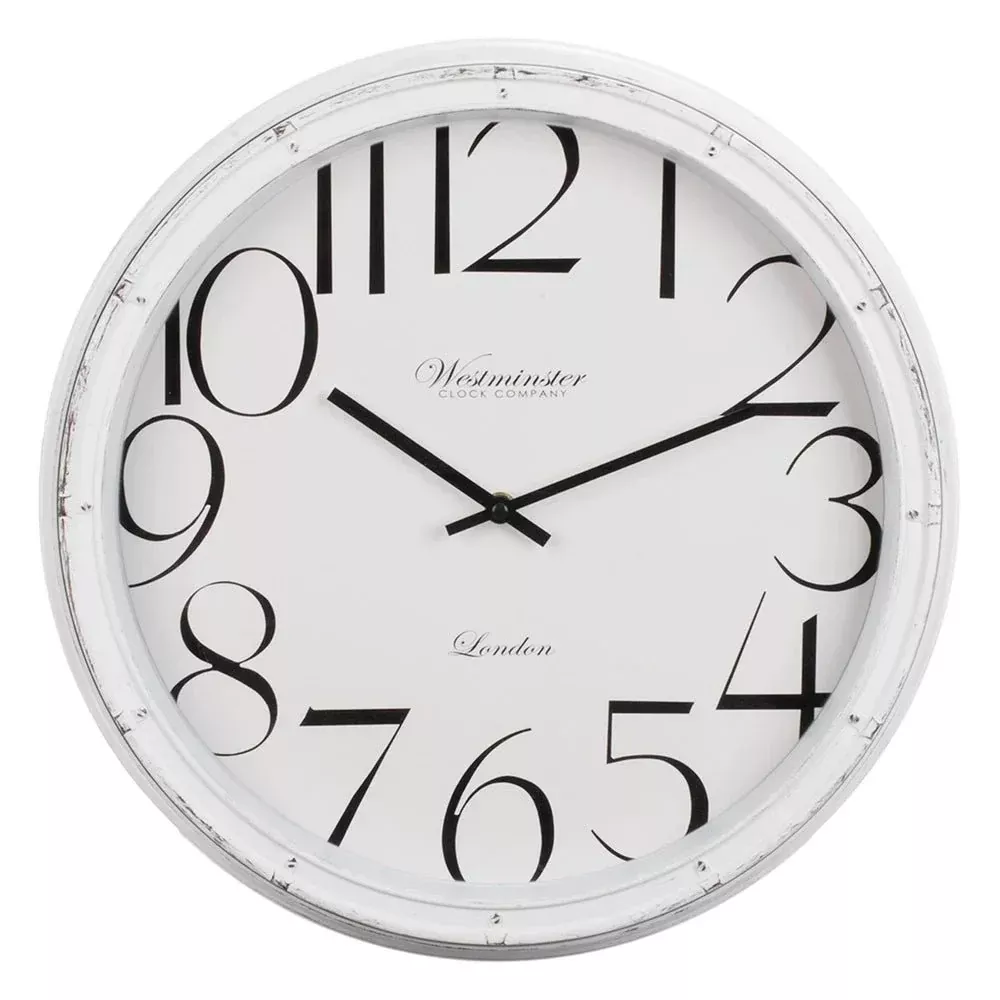 Black & White Wall Clock With Large Numbers