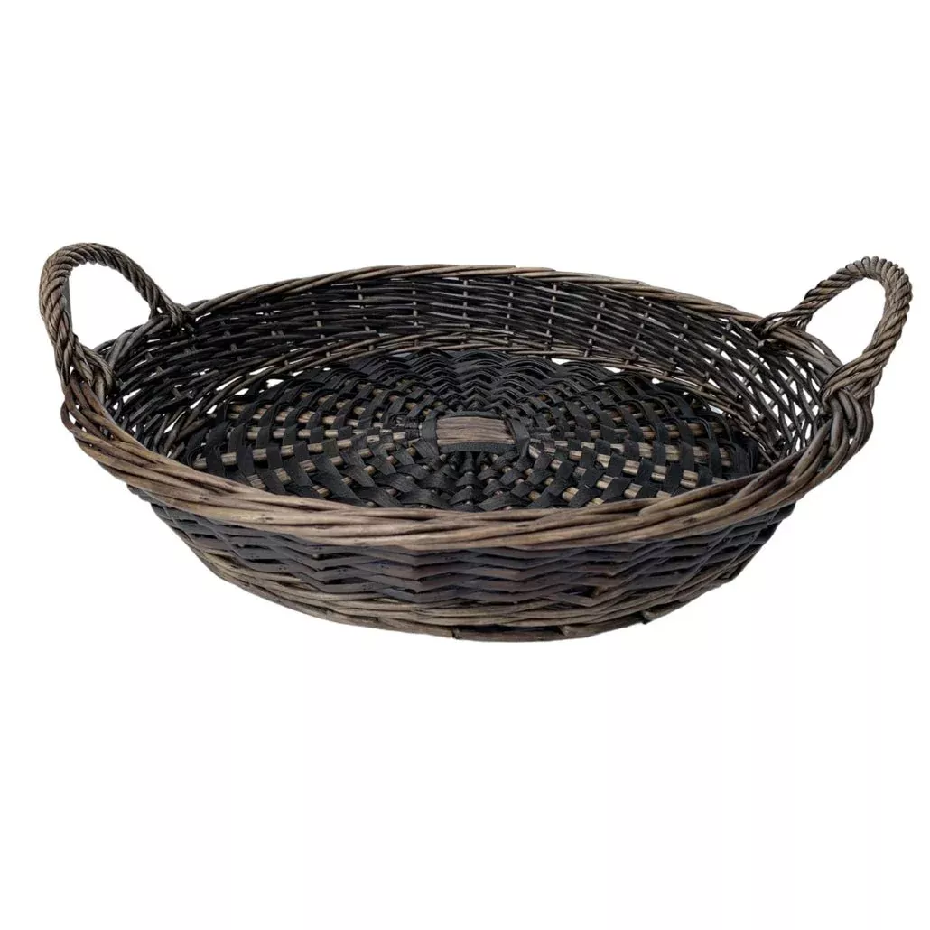 Brown Willow Round Basket