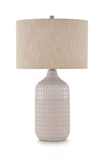 Capwich - Ceramic Table Lamp - Beige / White