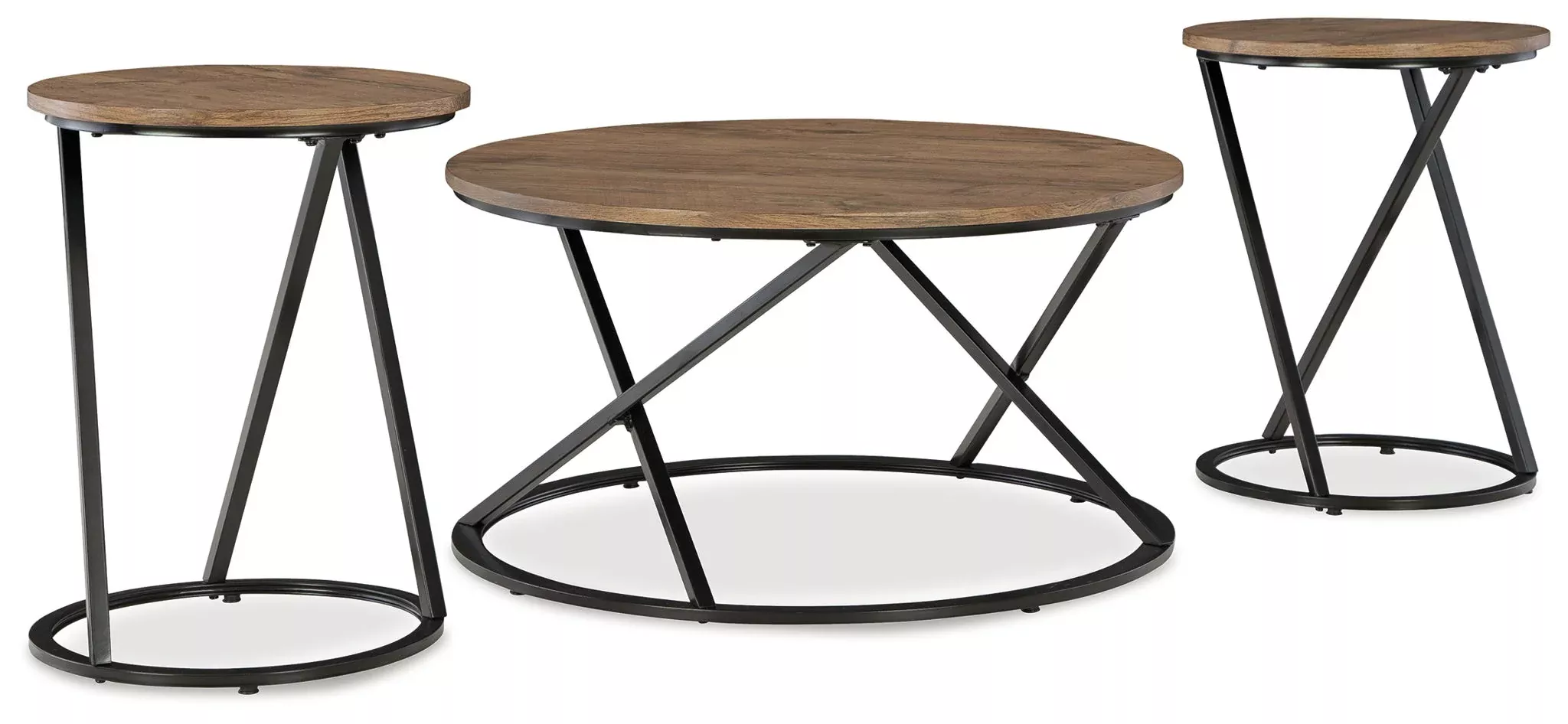 Cassbryn - Occasional Table Set (Set of 3) - Brown / Black