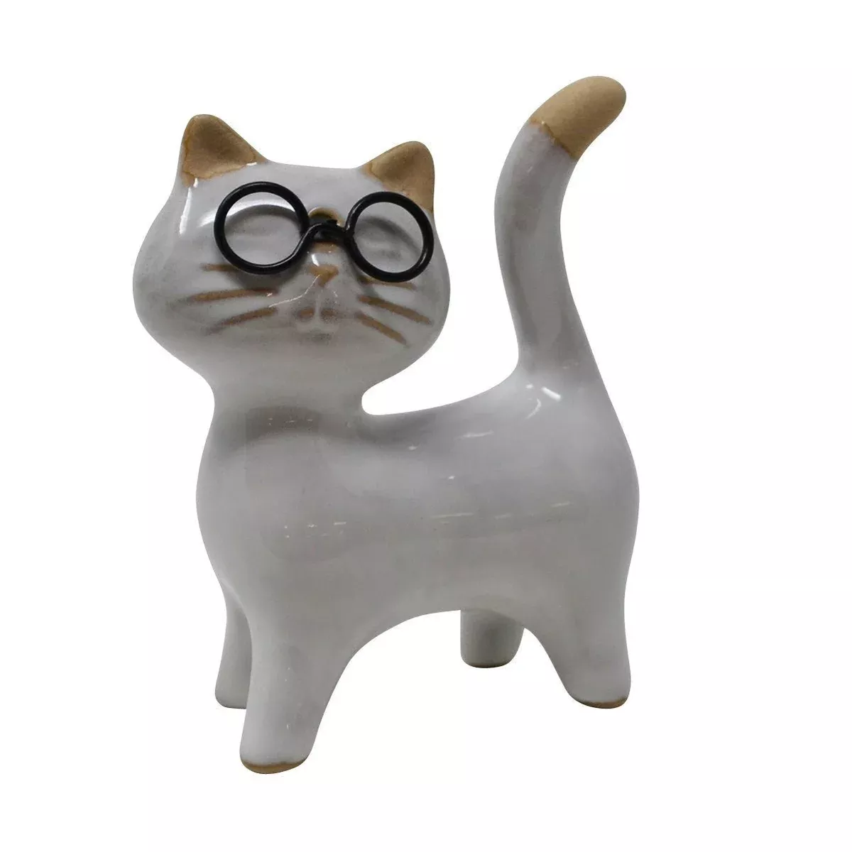 Cat With Glasses Figurine