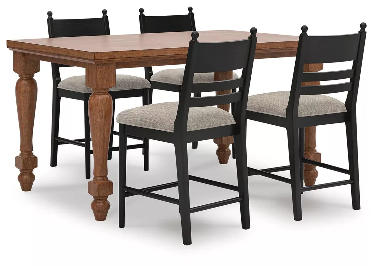 Chadworth Counter Height Dining Table and 4 Barstools