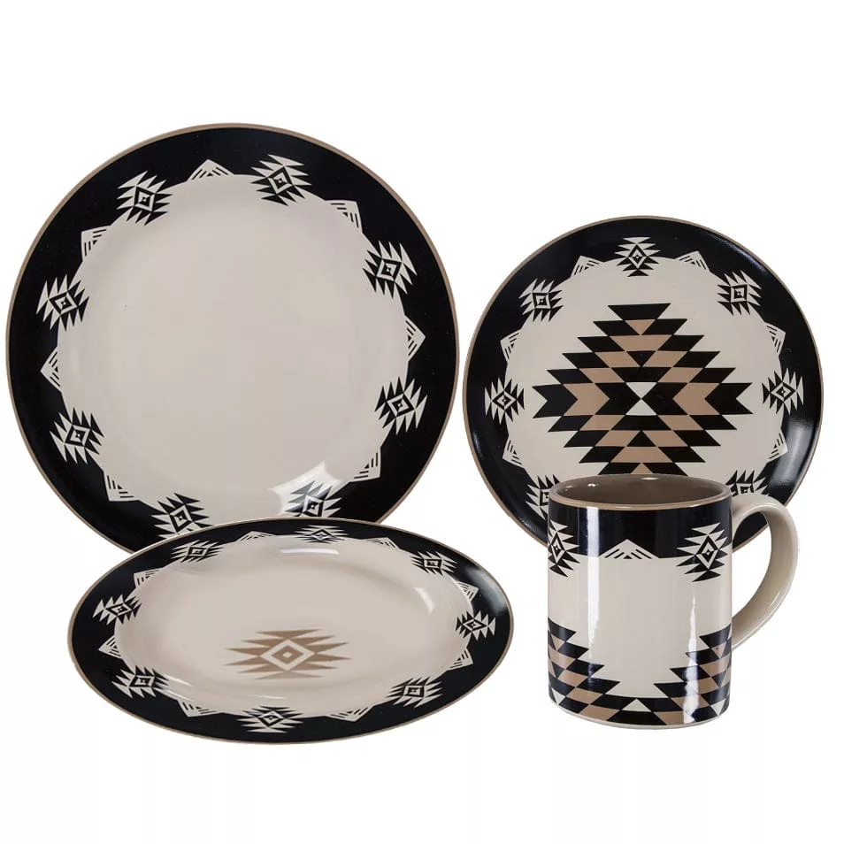 Chalet Aztec 16-Piece Dinnerware Set