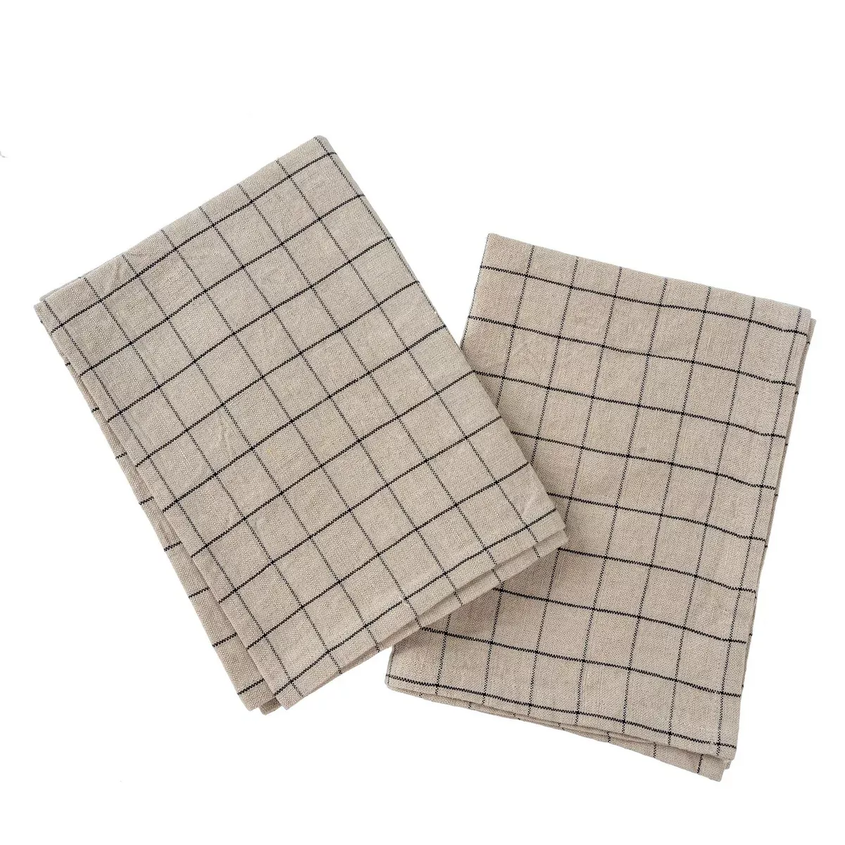 Check Linen Tea Towel