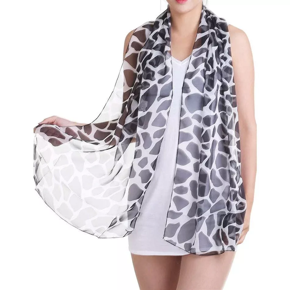 Chiffon Scarf - Giraffe Print