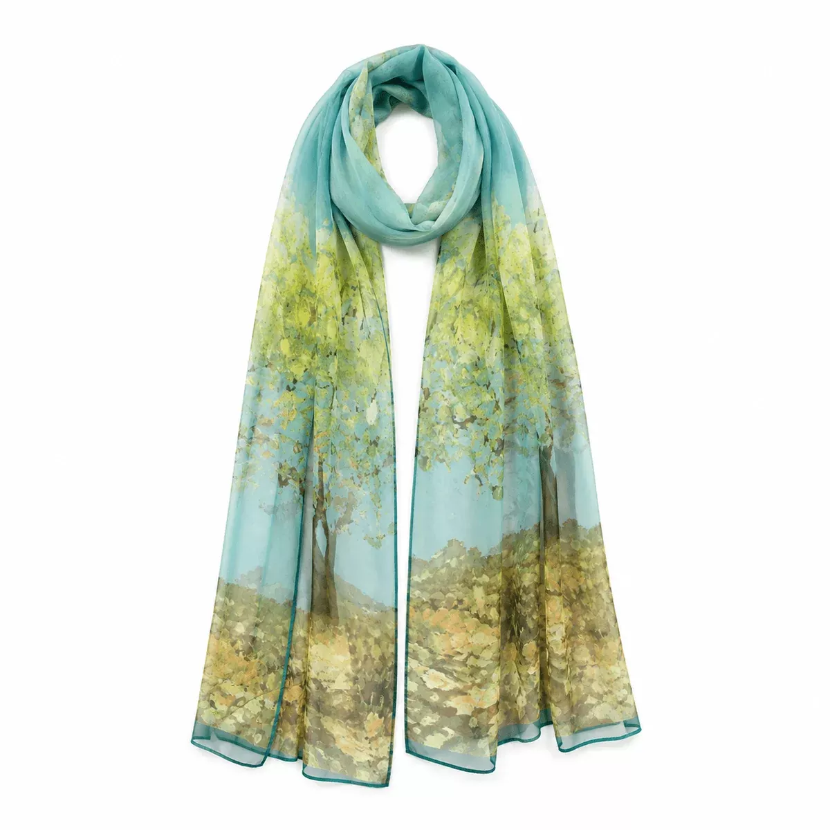 Chiffon Scarf - Tree Print