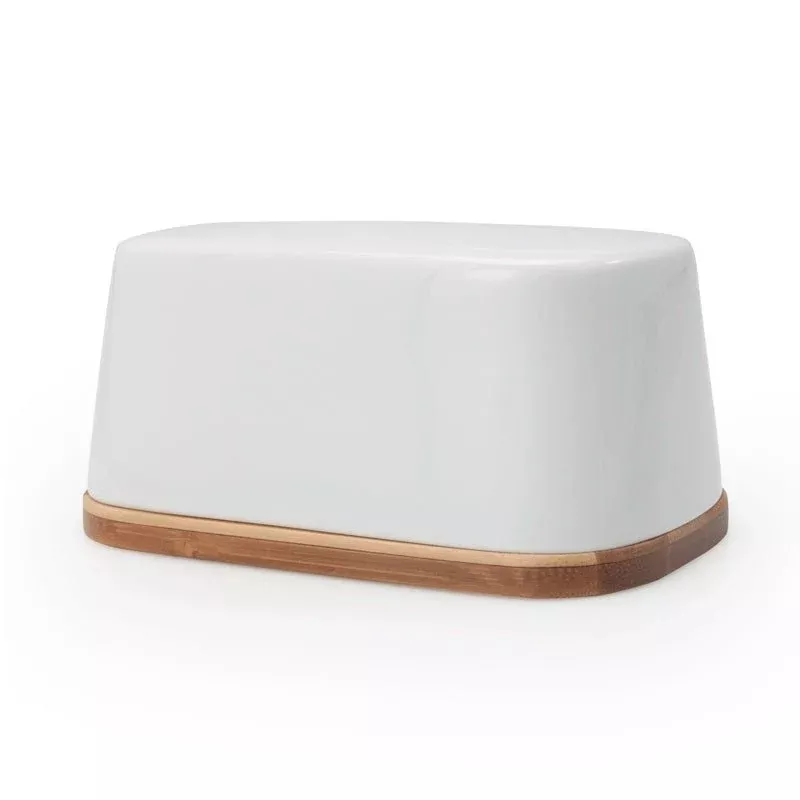 Classic Butter Dish With Bamboo Base