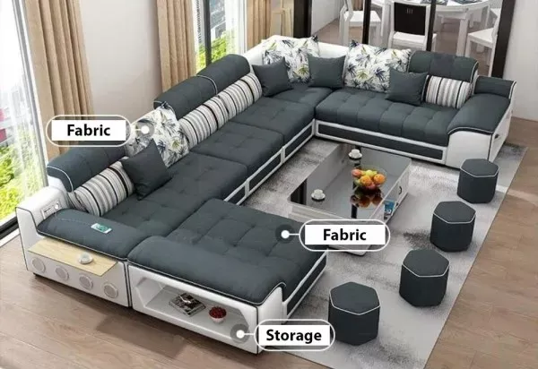 Classic Designed Sectional Fabric Sofa Set