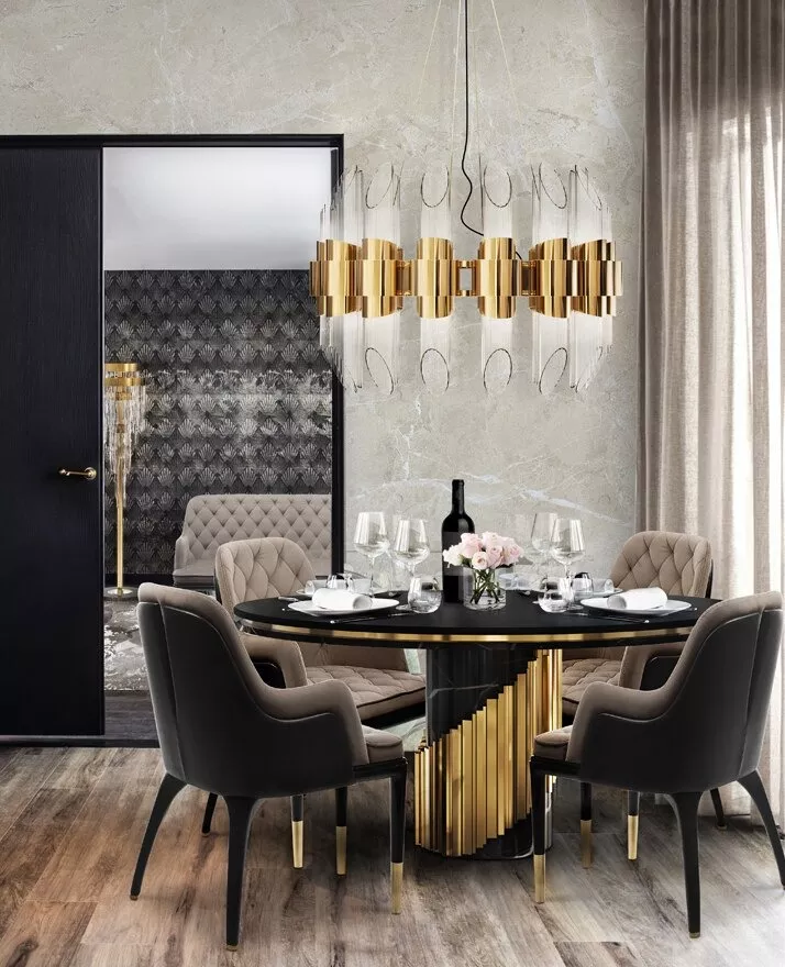 Classic Round Shape Marble Dining Table